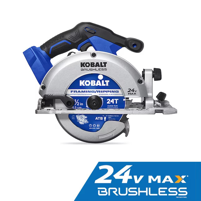Kobalt 24-volt Max 6-1/2-in Brushless Cordless Circular Saw (Bare Tool) | Lowe's