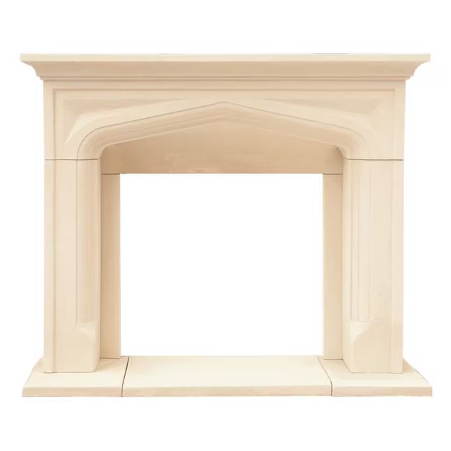 HISTORIC MANTELS LIMITED  62-in W x 52-in H Distressed Ivory/Beige Traditional Fireplace Surroun... | Lowe's