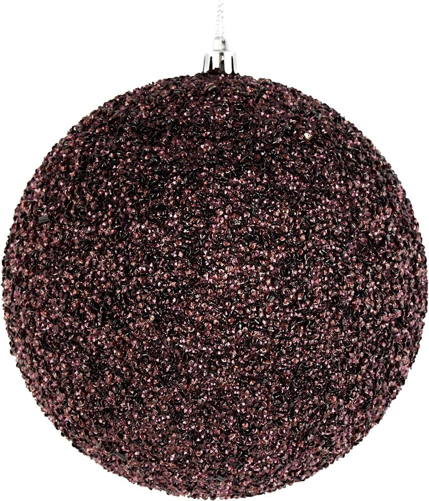Vickerman 4.75" Chocolate Beaded Ball Ornament. Includes 6 Pieces per Bag. | Amazon (US)