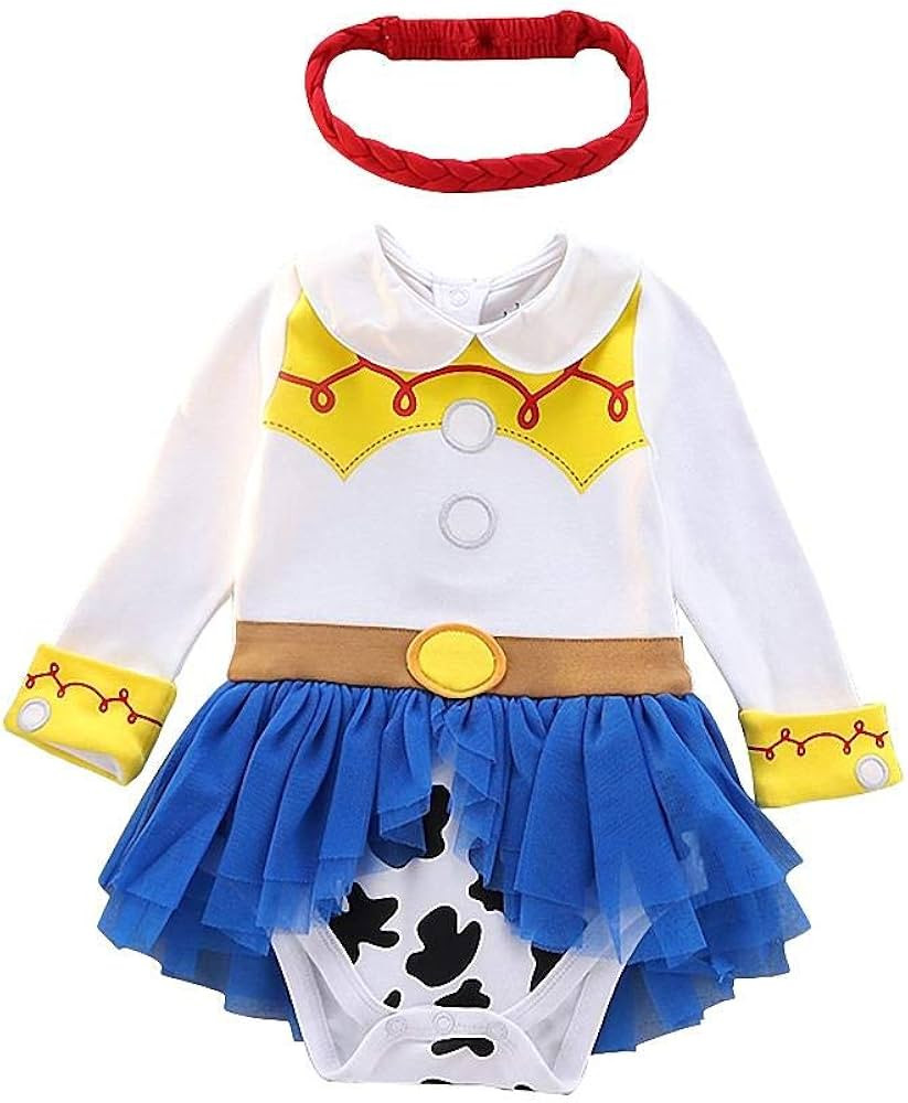 Dressy Daisy Baby Girls Cowgirls Princess Onesie Costume Romper Bodysuit Halloween Birthday Dress... | Amazon (US)