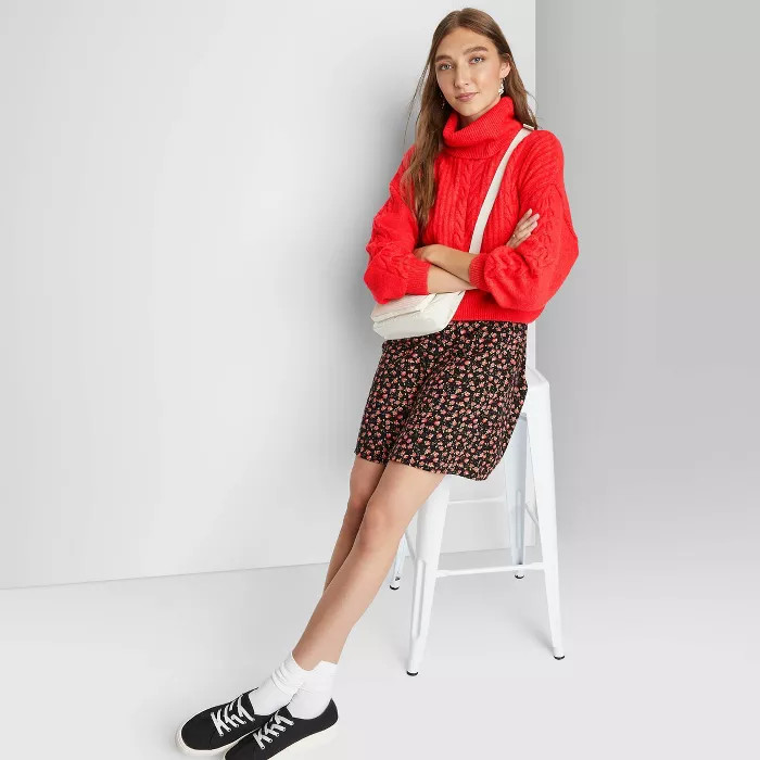 Women's Cropped Turtleneck Pullover Sweater - Wild Fable™ | Target