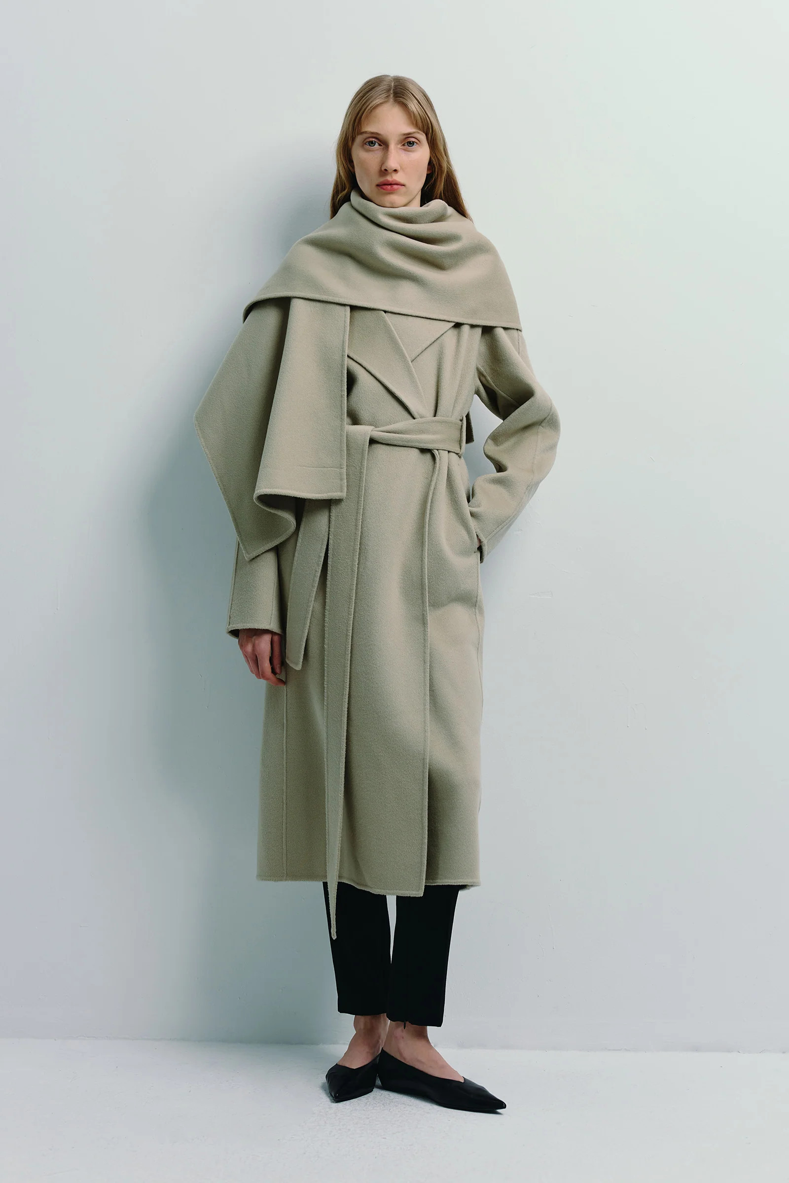 Grand Scarf Coat | Wool Cashmere Outerwear | Rue Sophie