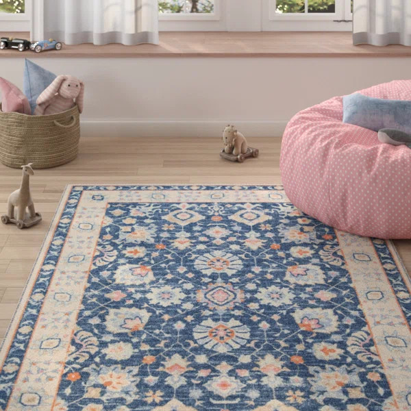 Studebaker Momeni Anatolia Navy Area Rug | Wayfair North America