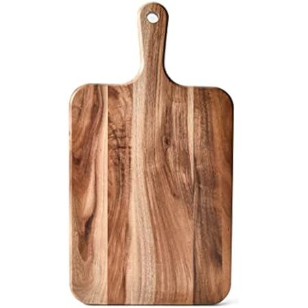 Villa Acacia Wooden Cutting Board - 17 x 7 Inch Wood Board Serving Tray for Bread and Cheese with... | Amazon (US)