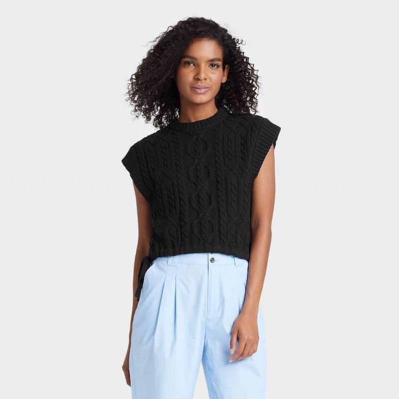 Women's Crewneck Cable Popover Sweater Vest - Who What Wear™ | Target