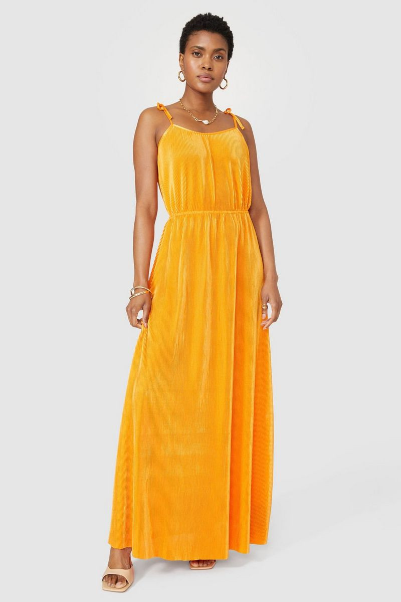 Plisse Strappy Maxi Dress | Debenhams UK