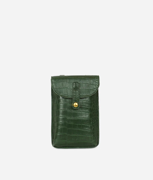 The Phone Bag - Croc Emerald | Fawn Design