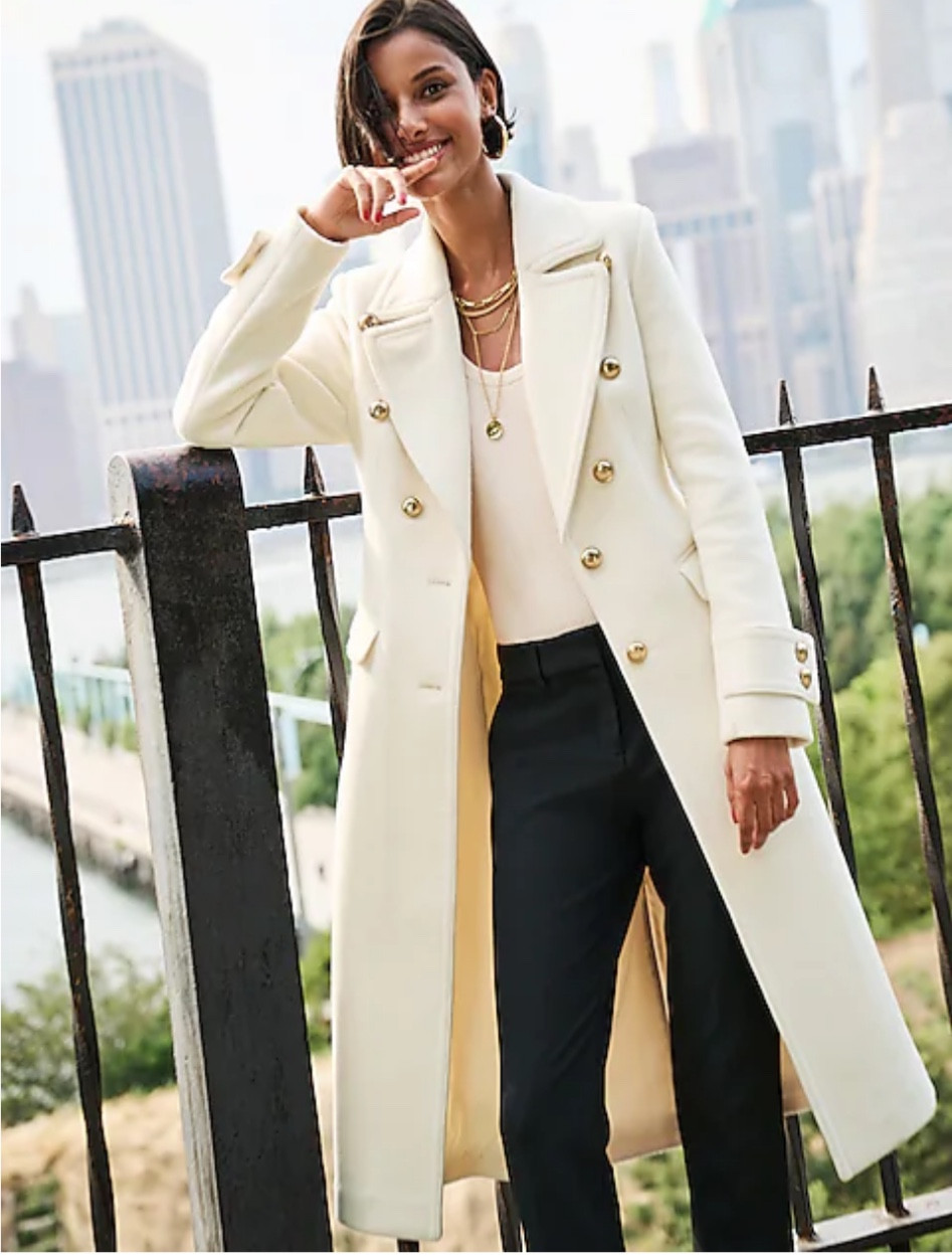 Long white big button coat is a must have for this winter 

#LTKHoliday #LTKstyletip #LTKSeasonal