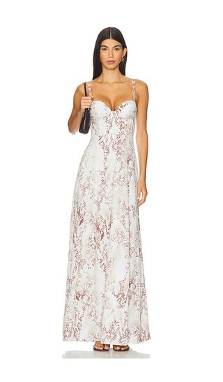 Sutton Maxi Dress in Light Sage Multi Desert Snake | Revolve Clothing (Global)