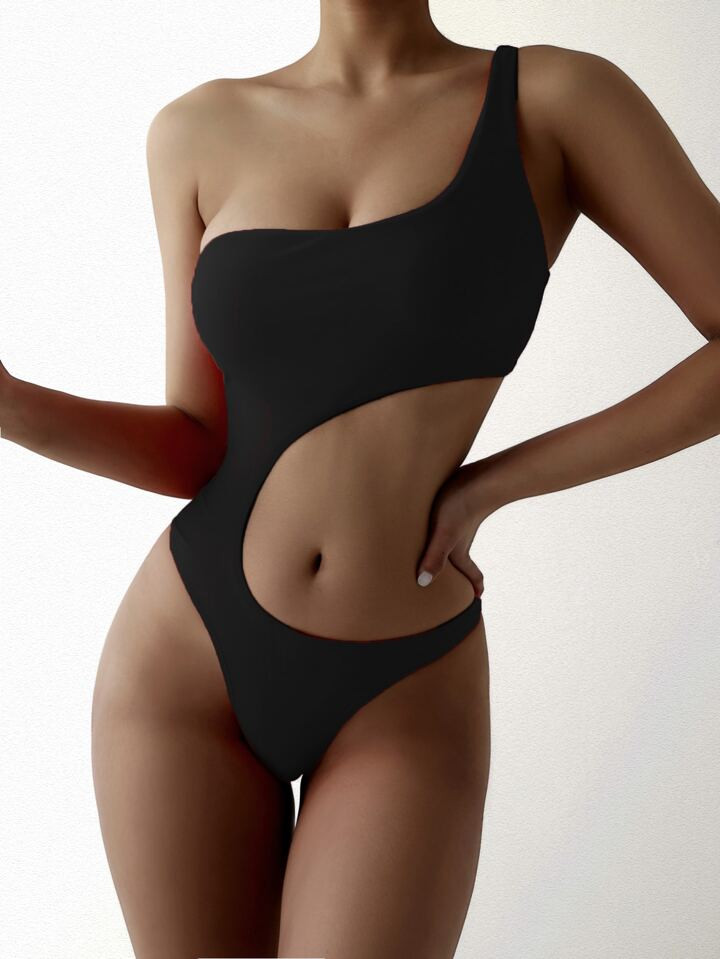 8Solid Cut-out Ring Linked One Piece Swimsuit1.0k+ sold recentlyGBP£7.19-28% | SHEIN