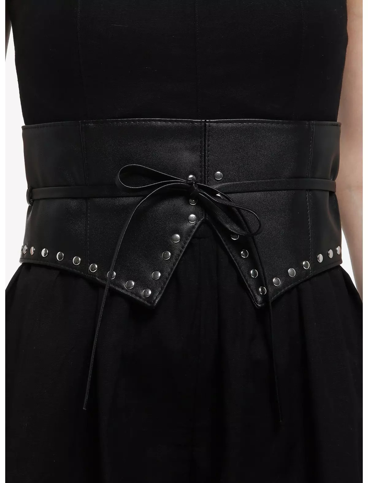 Black Bow Stud Pointed Corset Belt | Hot Topic