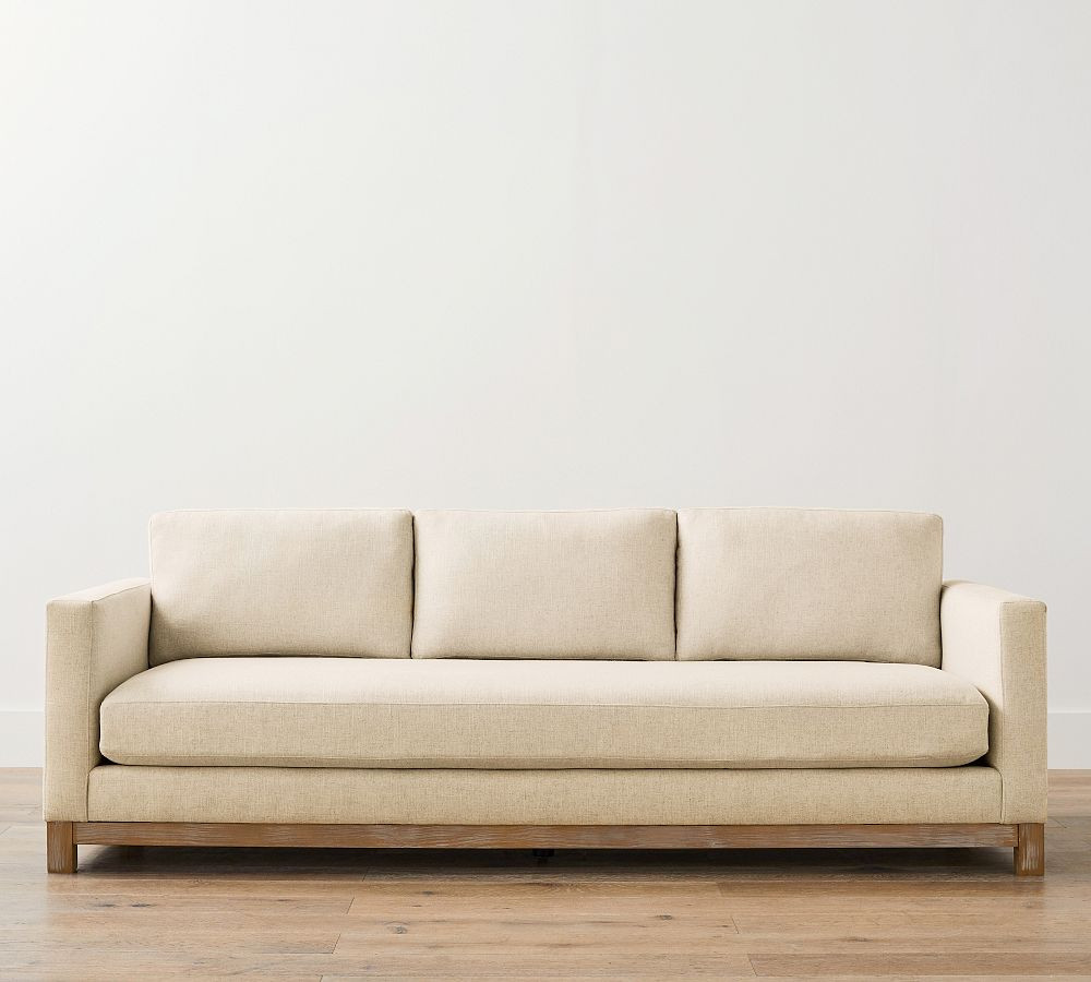 Jake Seadrift Wood Base Sofa (64"-120") | Pottery Barn (US)