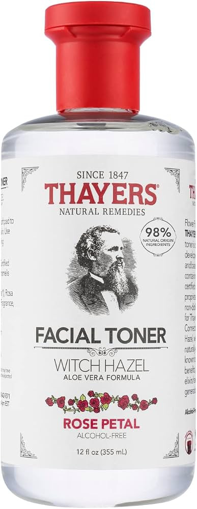 THAYERS Alcohol-Free Rose Petal Witch Hazel Facial Toner with Aloe Vera Formula, 12 Ounce | Amazon (US)