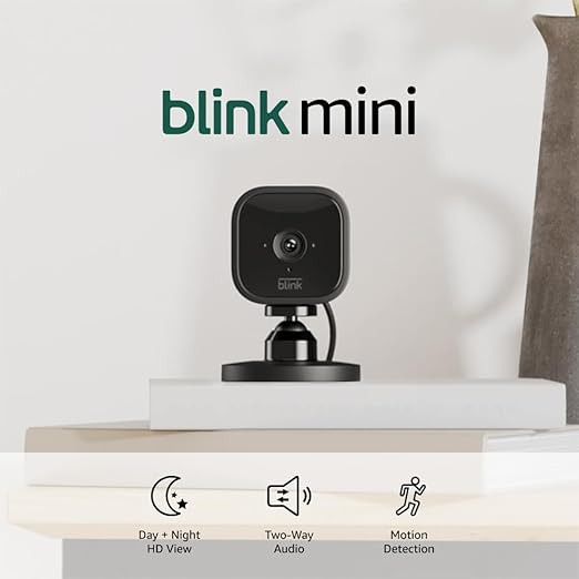 Blink Mini – Compact indoor plug-in smart security camera, 1080p HD video, night vision, motion... | Amazon (US)