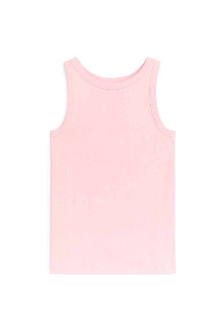 Rib Tank Top - Light Pink - Ladies | H&M GB | H&M (UK, MY, IN, SG, PH, TW, HK)