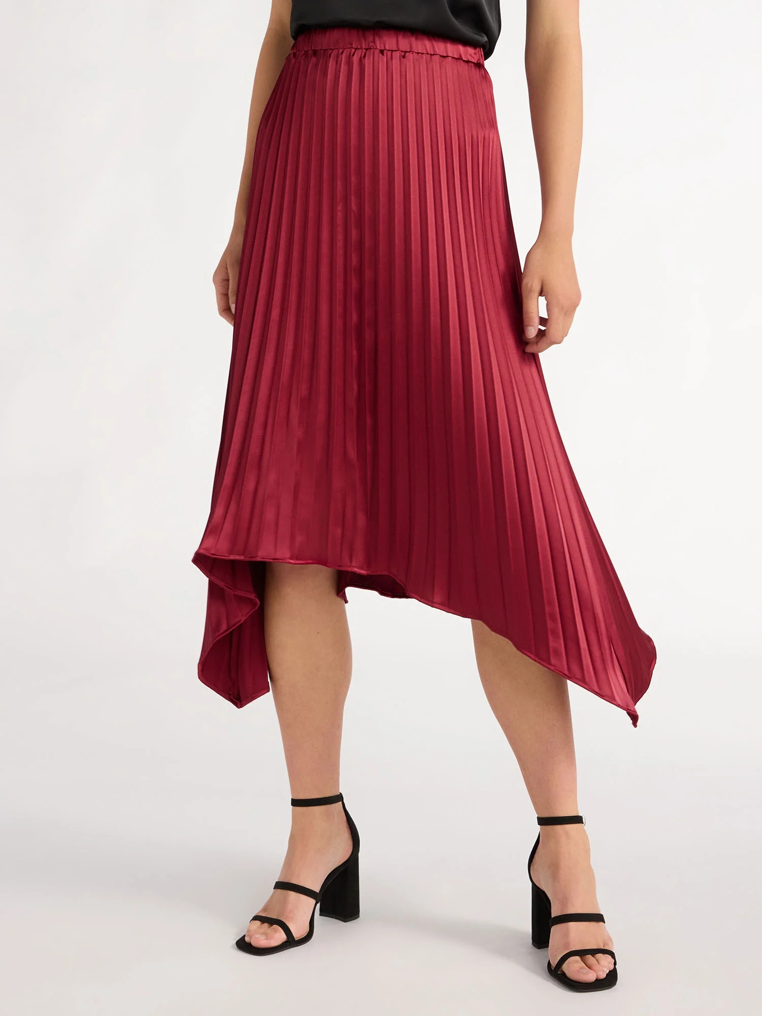 Scoop Women’s Pleated Midi Skirt, Sizes XS-XXL | Walmart (US)