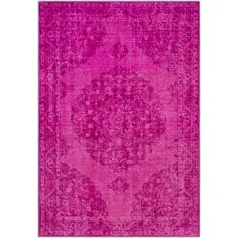 Ryhill Overdyed Floral Lilac/Bright Pink Area Rug | Wayfair North America