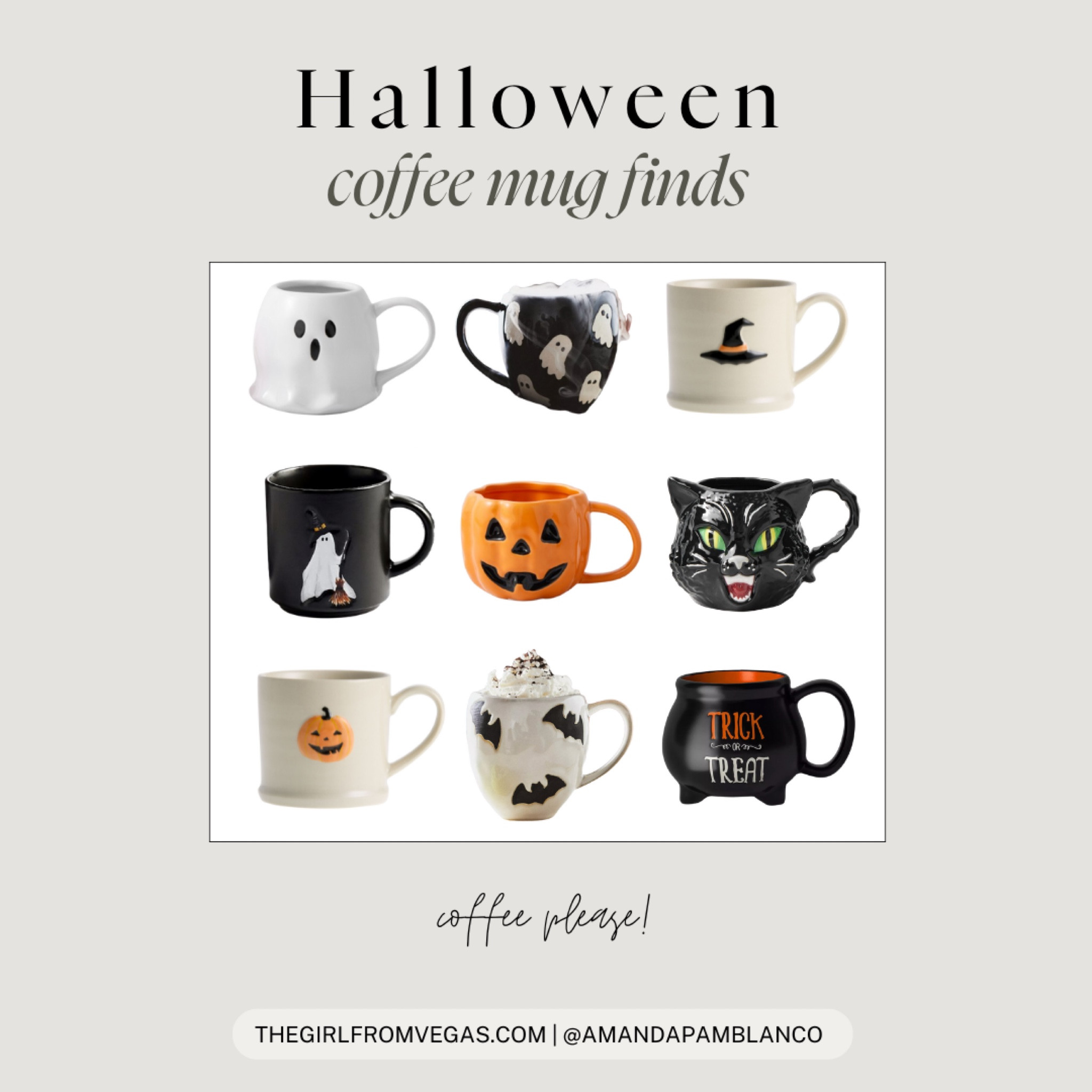 Who’s ready to sip their tea or coffee from these adorable Halloween mugs?! 🎃🙋‍♀️

Halloween coffee mugs, Halloween drink wear. 

#LTKSeasonal