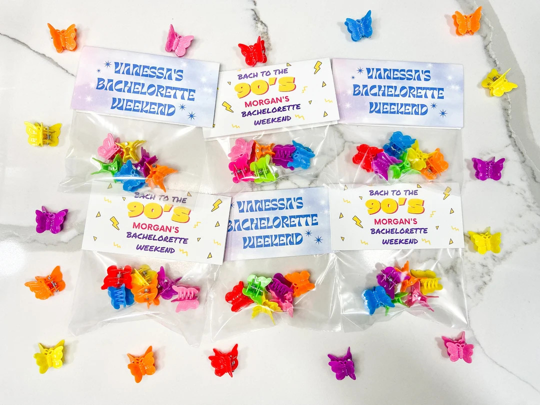 Personalized Pack of 6 Butterfly Clips 90s Y2K 2000s Themed - Etsy | Etsy (US)