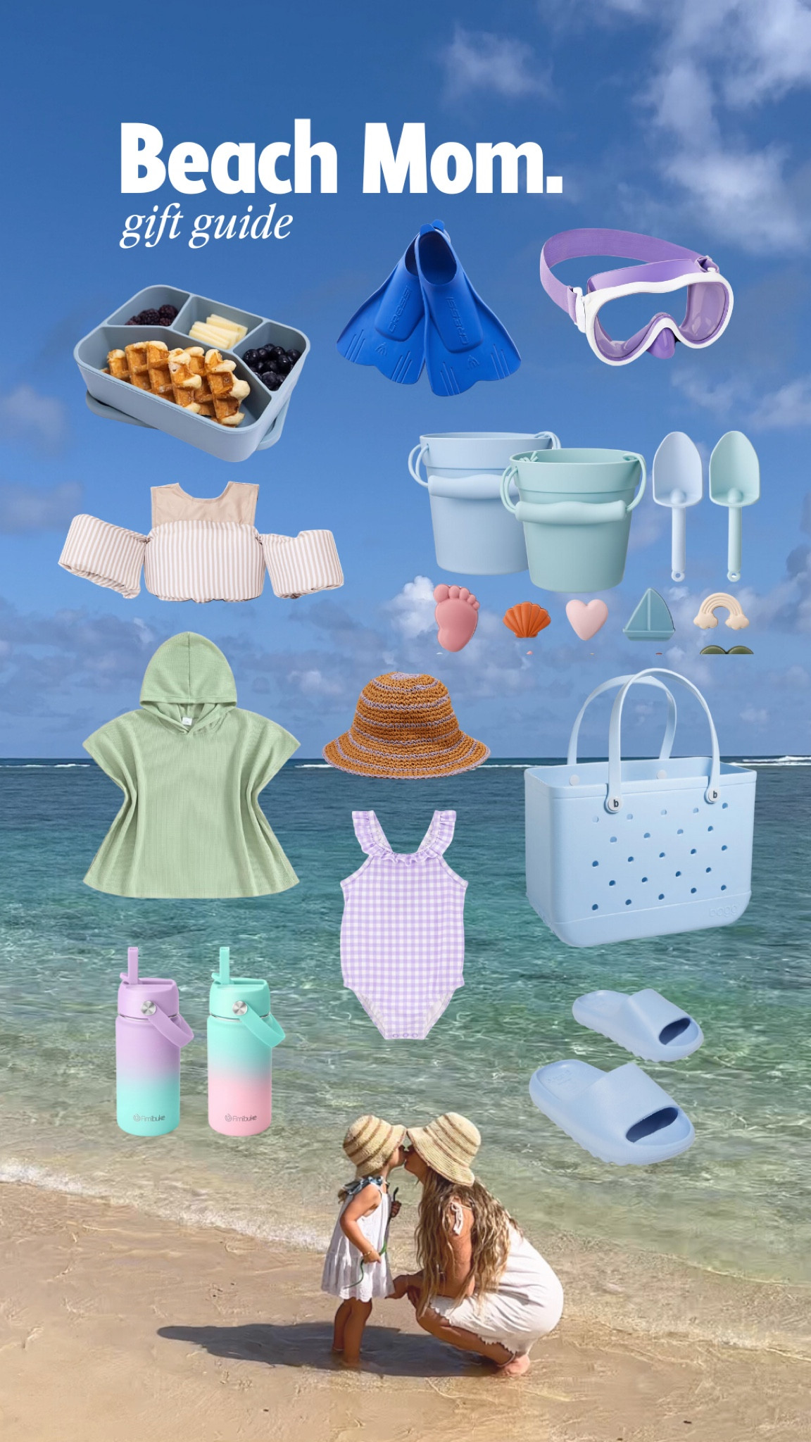 The perfect gift guide for beach moms!! If you’re raising babies by the ocean, these are for you! Sharing all of my favorite beach toys and accessories that I use with my kids. 