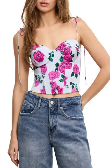Good American Satin Corset Top in Vintage Rose001 at Nordstrom Rack, Size X-Small | Nordstrom Rack