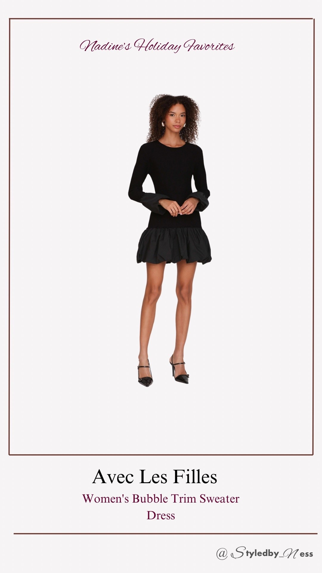 Perfect Holiday Dress Avec Les Filles Women's Bubble Trim Sweater Dress

#LTKootd #LTKGiftGuide #LTKHoliday