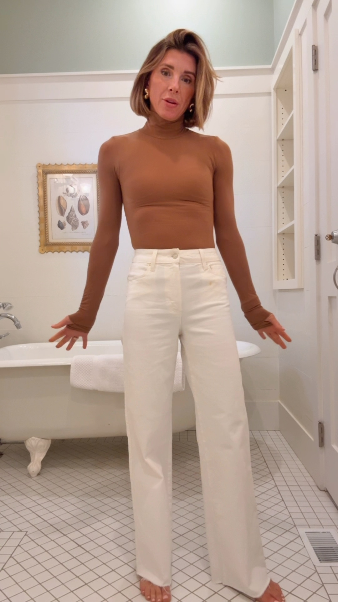 These jeans are currently on sale! I'm 5'7 wearing the 31" inseam. 