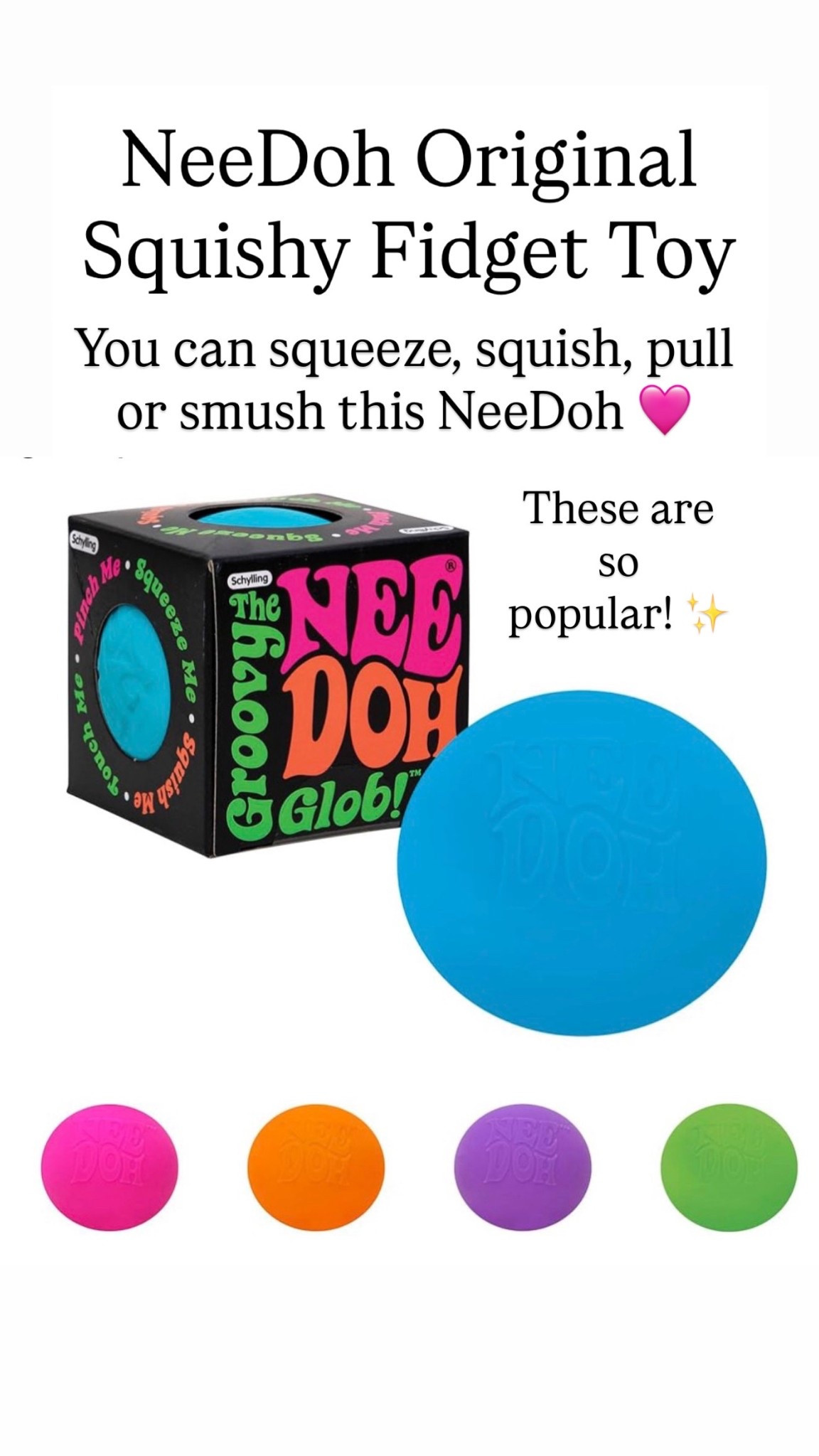 NeeDoh original fidget toy - give it a squeeze, a squish, a pull or a smush

#LTKKids