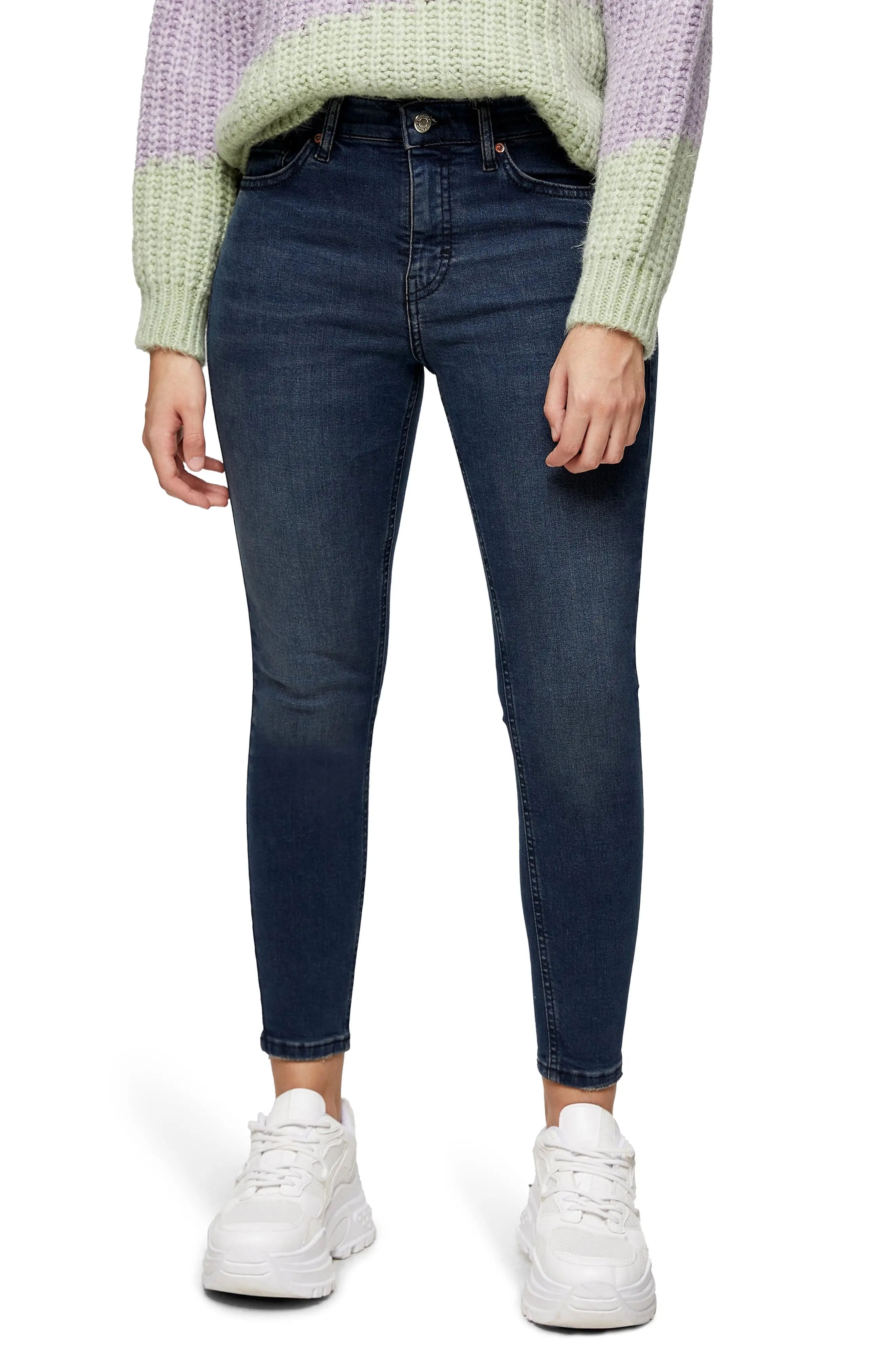 Petite Women's Topshop Jamie High Waist Skinny Jeans, Size 27 - Black | Nordstrom