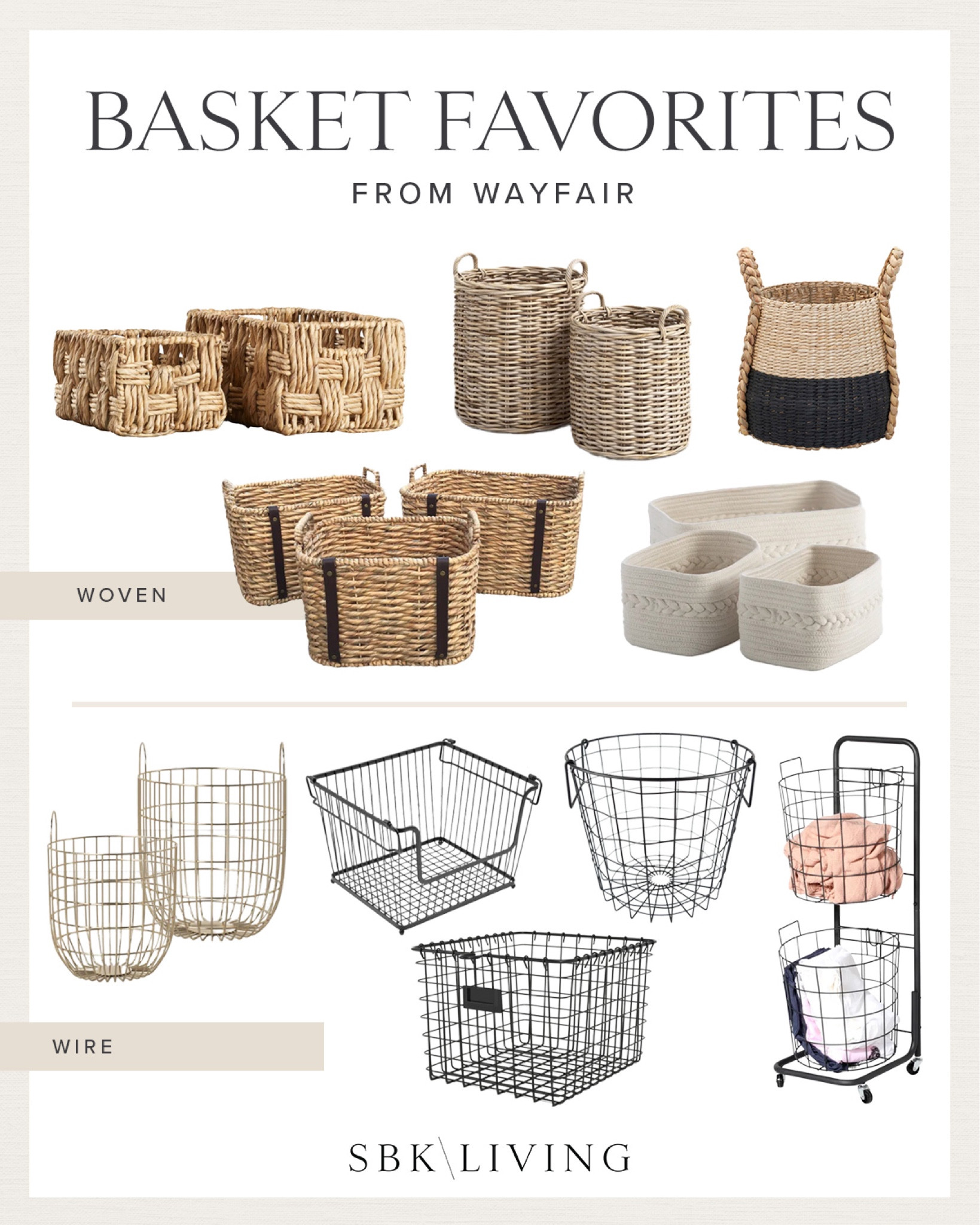 H O M E \ my favorite baskets to organize your home from Wayfair - wove and metal!

Home decor 
Spring cleaning 

#LTKhome #LTKunder50