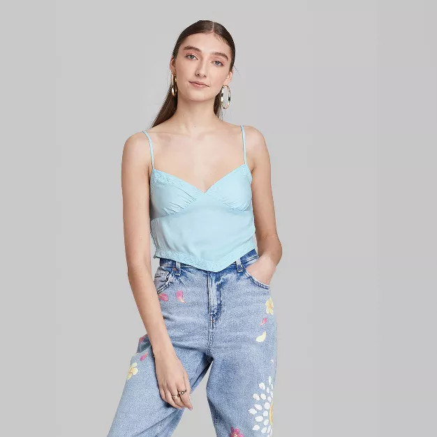 Women's Lace Trim Satin Cami - Wild Fable™ | Target