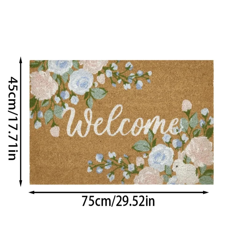 Door Mat Welcome Outdoor Mat: Artificial Coir Doormat for Outdoor Outside Indoor Entrance - Front... | Walmart (US)