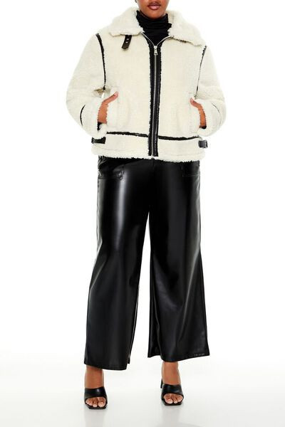 Plus Size Faux Shearling Jacket | Forever 21