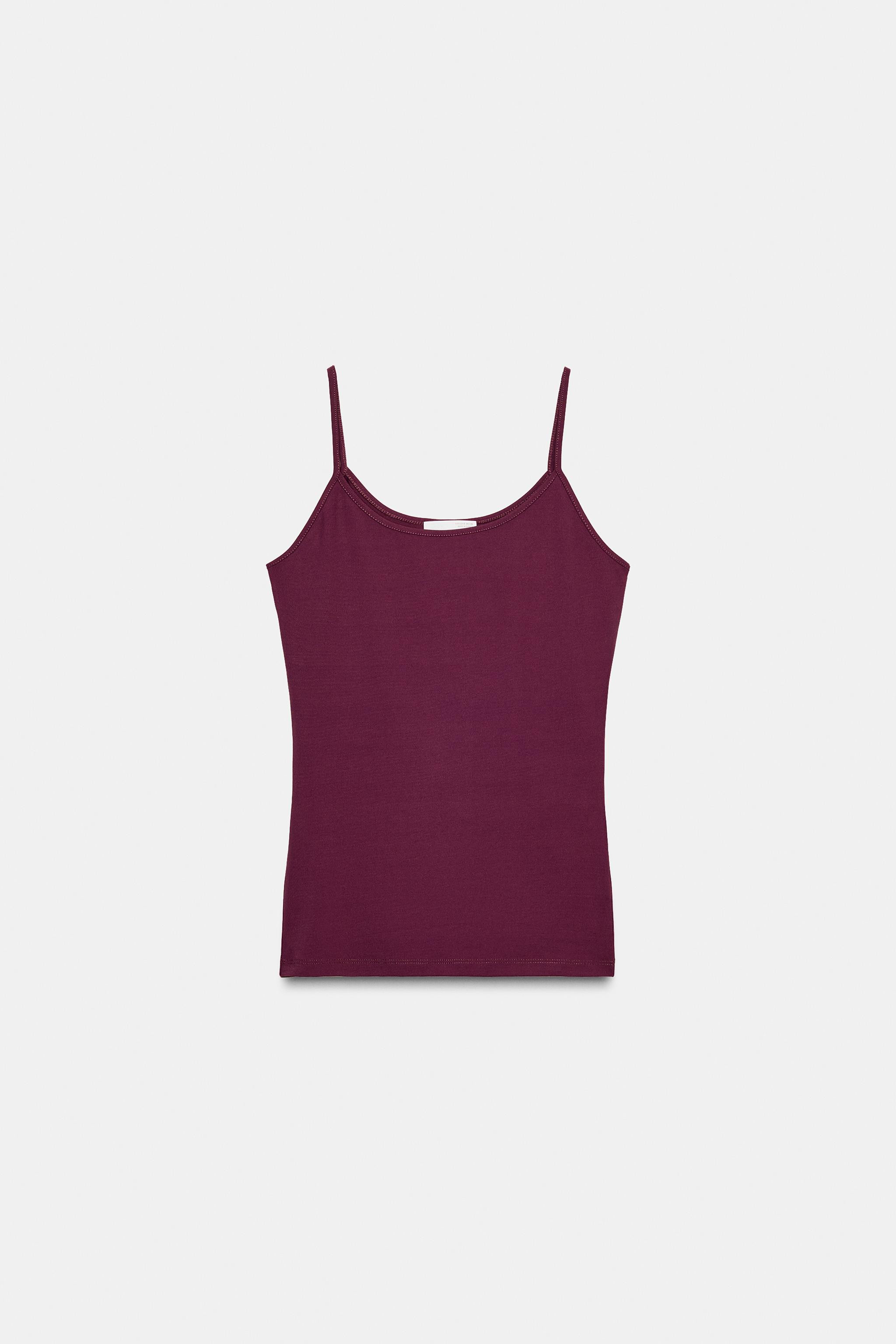 FINE STRAP POLYAMIDE T-SHIRT | Zara US