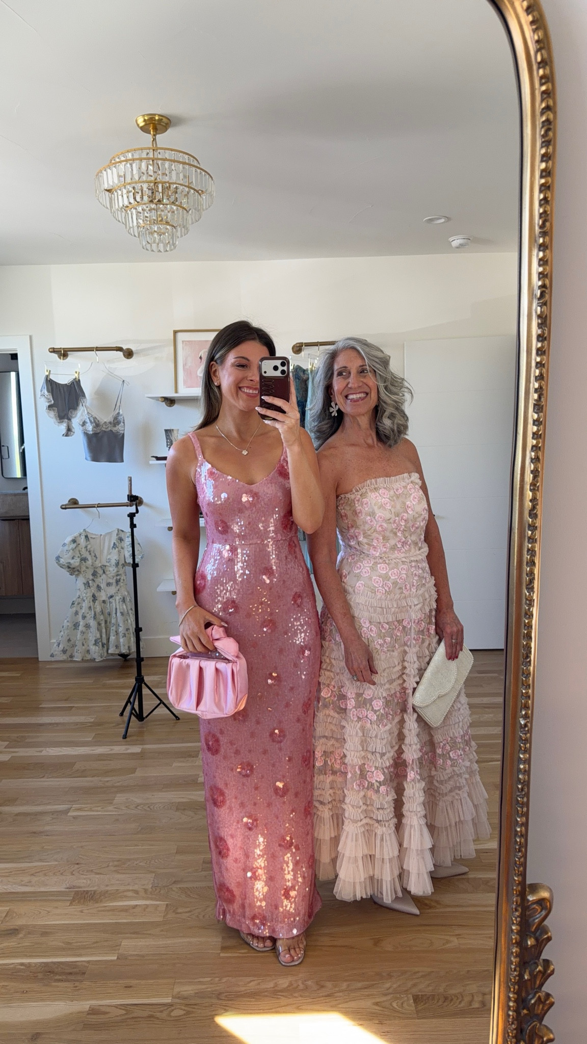 ✨ Glamorous sequins and romantic 3D florals.
If you have a formal invitation on the calendar, these pink silhouettes deliver the "wow" factor. 
Emerson’s sequined slip dress catches the light beautifully, offering a sleek, modern take on high-glamour guest attire.
My strapless midi is all about texture, featuring 3D floral appliqués and a tiered tulle skirt. The bodice is beautifully structured for support, making it a regal and sophisticated option for a Mother of the Bride. 
Save this for later or send to a friend who is shopping for a spring wedding!
#formalwedding #pinksequins #3dfloral #motherofthebride #blacktieevent
________________________________________
 

 

#LTKSeasonal #LTKOver40 #LTKWedding