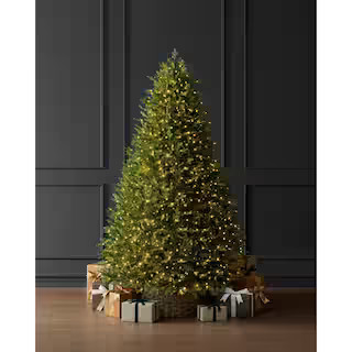 7.5 ft. Eastcastle Twinkling Balsam Fir LED Pre-Lit Artificial Christmas Tree T34 | The Home Depot