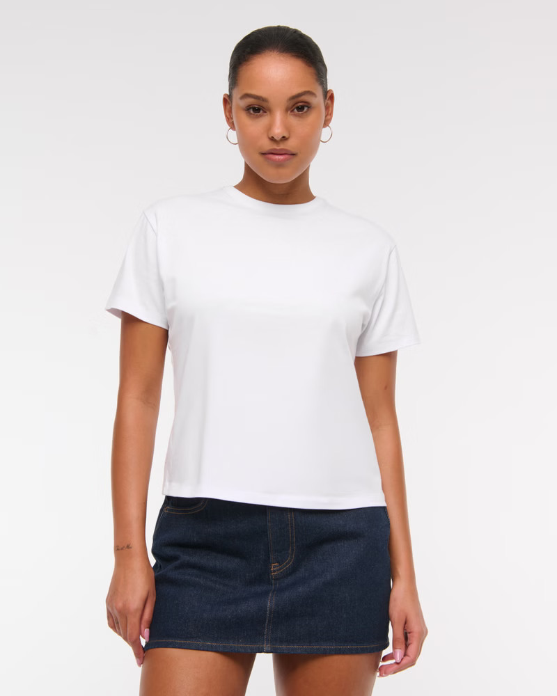 Short-Sleeve Supima Cotton Tee | Abercrombie & Fitch (US)