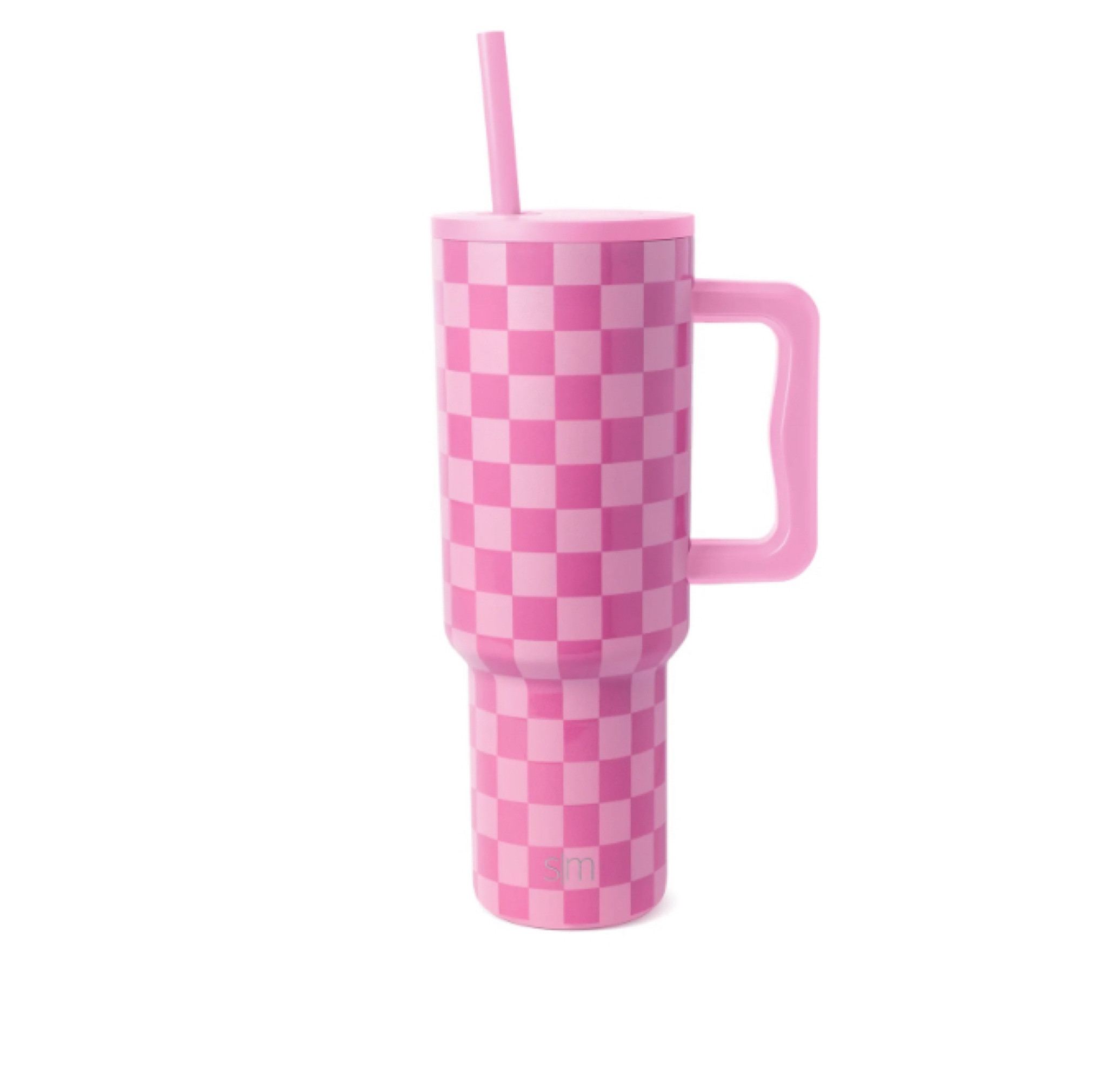 Pink Checkmate tumbler 💖