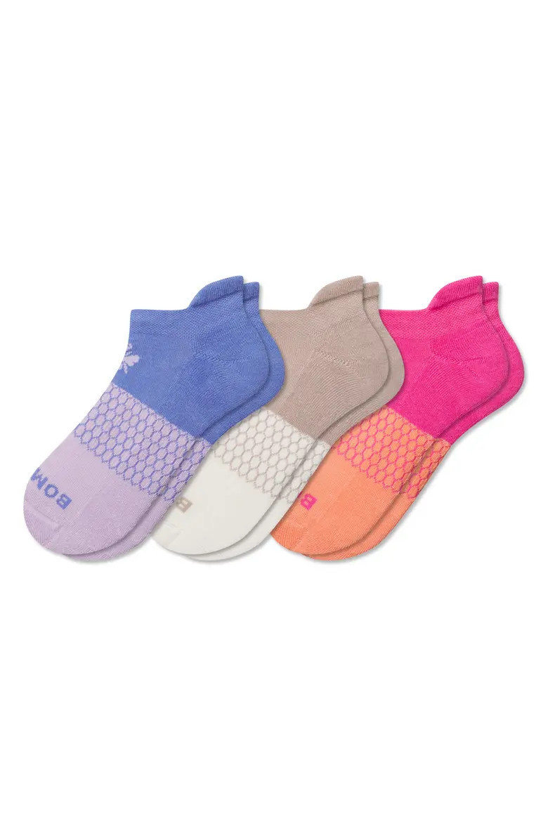 Assorted 3-Pack Colorblock Ankle Socks | Nordstrom