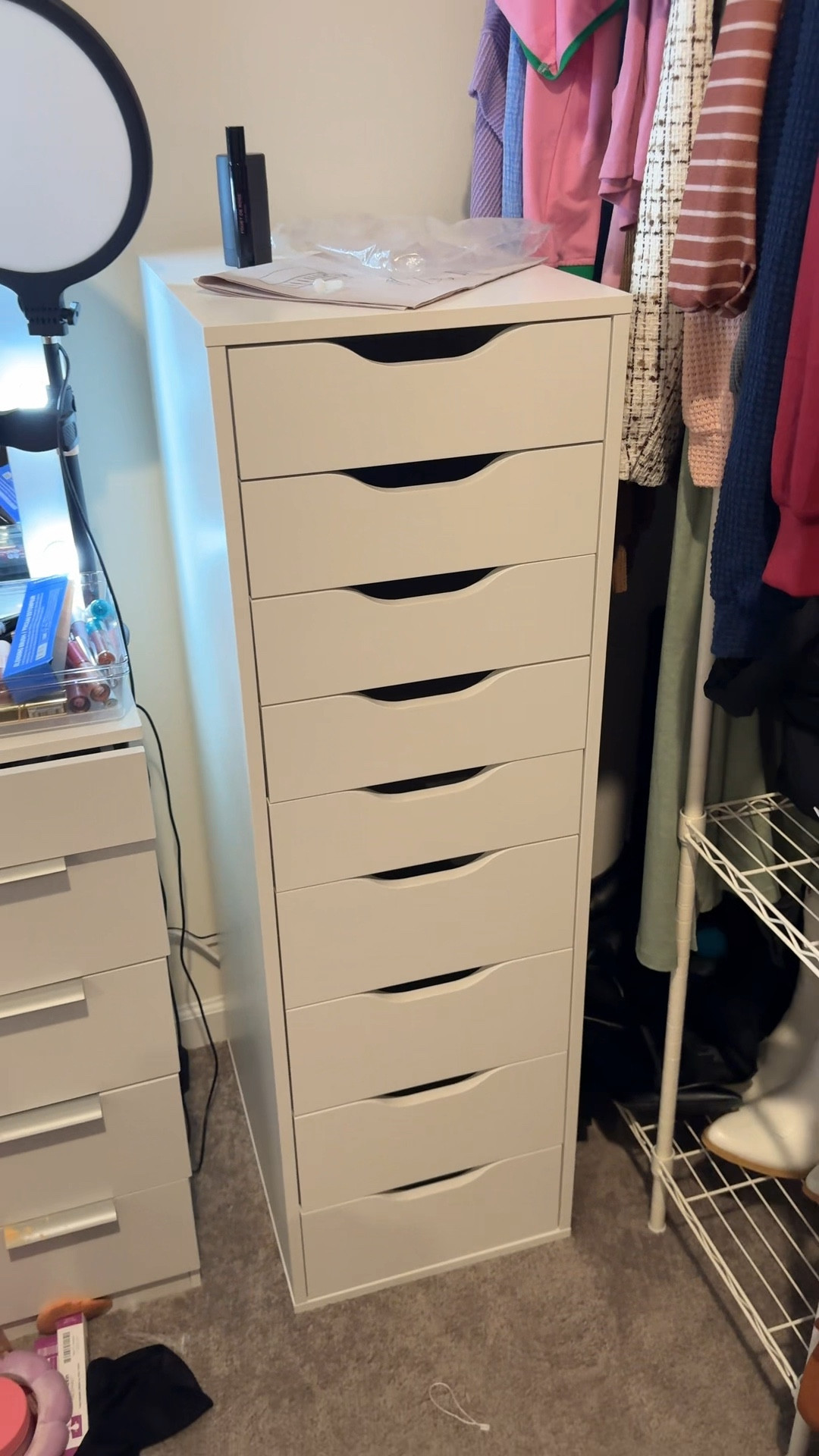 Part 1 of my makeup storage upgrade is getting the 9 drawer ikea Alex drawers. Stay tuned to see how I organize it (cus I’m still figuring it out ) and what comes next 

#LTKHome #LTKBeauty