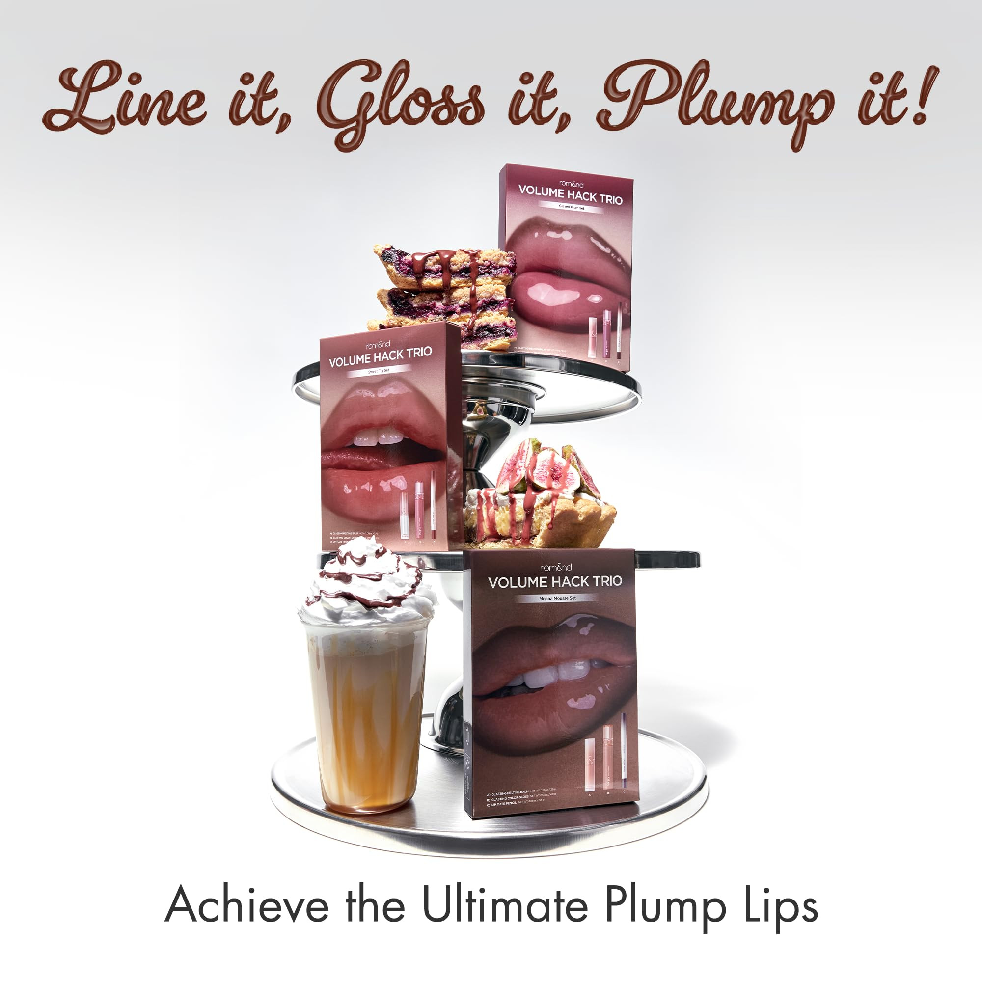 rom&nd Volume Hack Trio Glazed Plum Lip Set | Plumping, Hydrating K-Beauty Lip Kit for High-Shine... | Amazon (US)
