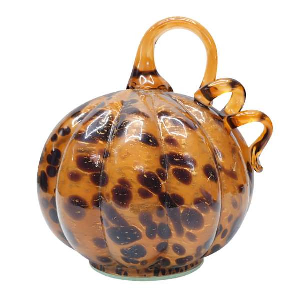 Brown Glass Pumpkin with Cheena Finish, 7" | At Home