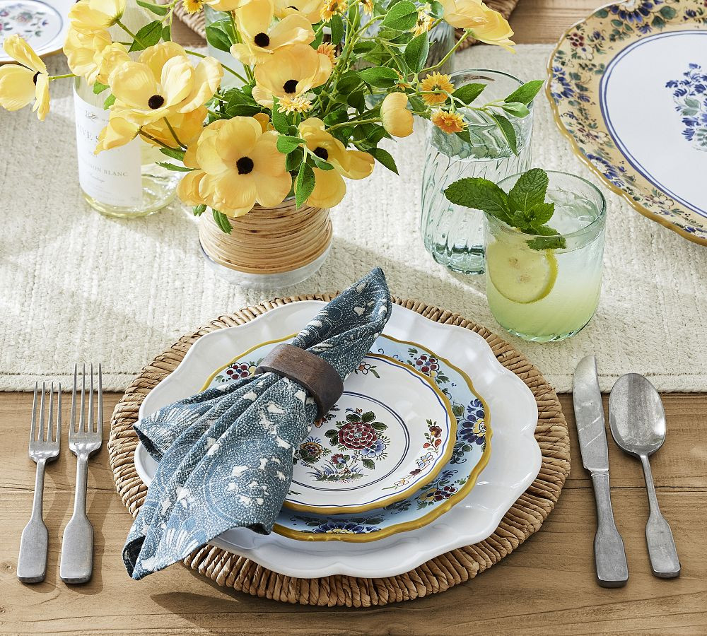 Charleston Floral Handcrafted Stoneware Salad Plates - Set of 4 | Pottery Barn (US)