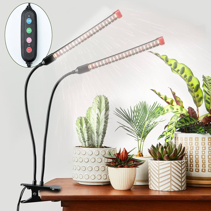 Gamechanger! 18 Watt Power Draw, NO Need Adapter, FECiDA 2026 2Head Clip Grow Lights for Seed Sta... | Amazon (US)