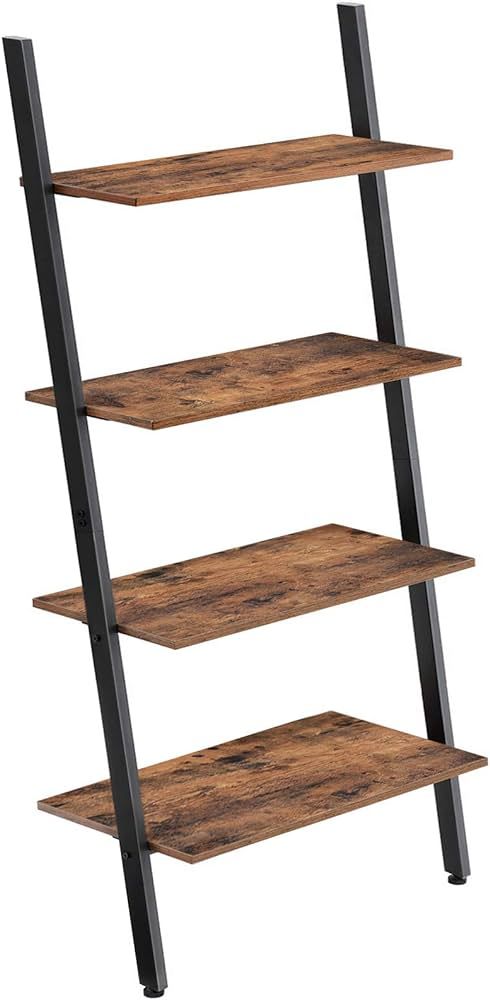 VASAGLE ALINRU Ladder Shelf, 4-Tier Bookshelf, Storage Rack Shelves, for Living Room, Kitchen, Of... | Amazon (US)