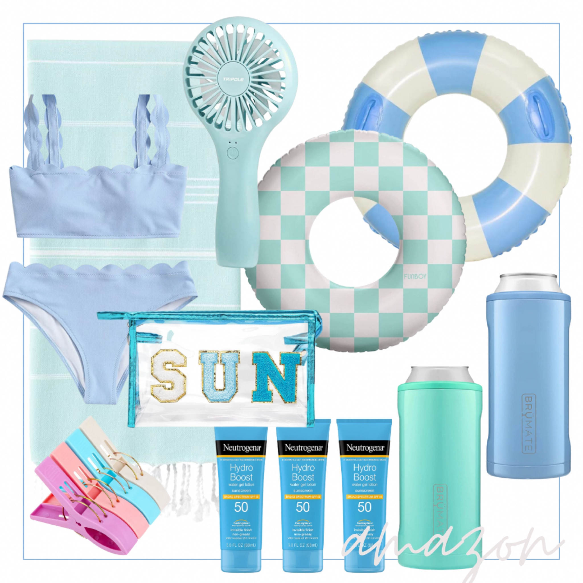 Amazon Pool - Summer Beach - Must-Haves - Brumate - Pool Floats - Trendy Color - Blue Teal 

#LTKhome #LTKSeasonal