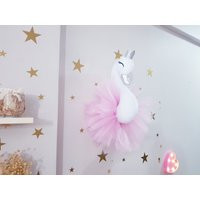 Swan Wall Head Mount Nursery Decor, Princess Hanging, Decor Plush, Girls Room | Etsy (US)