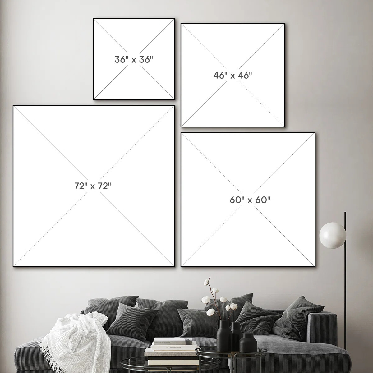 Extra Large Wall Art Fabric Print - Abstract Rustic Geometric Line Patter Illustrations Artwork D... | Wayfair North America