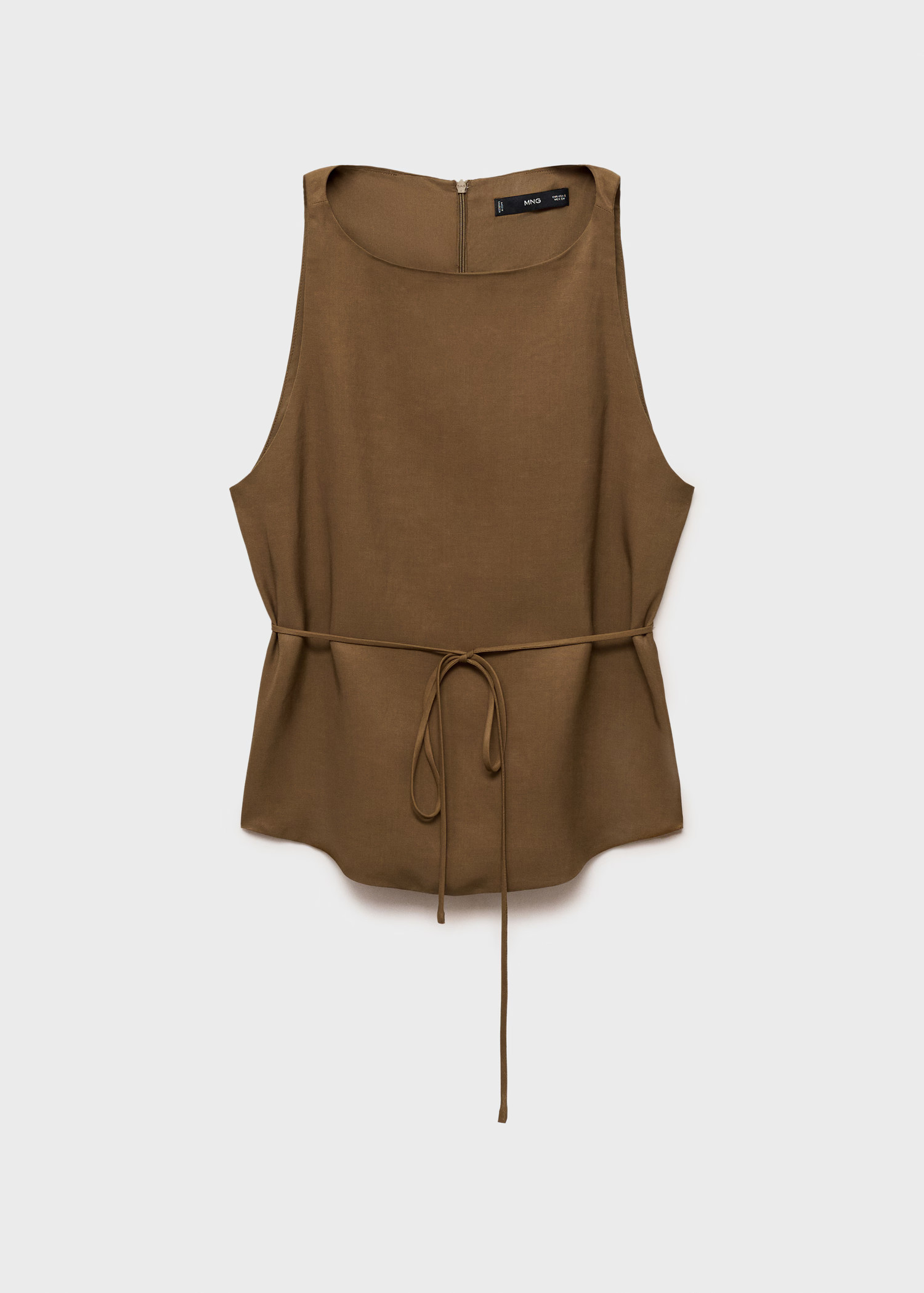 Linen-blend top with bow - Women | MANGO United Kingdom | MANGO (UK)