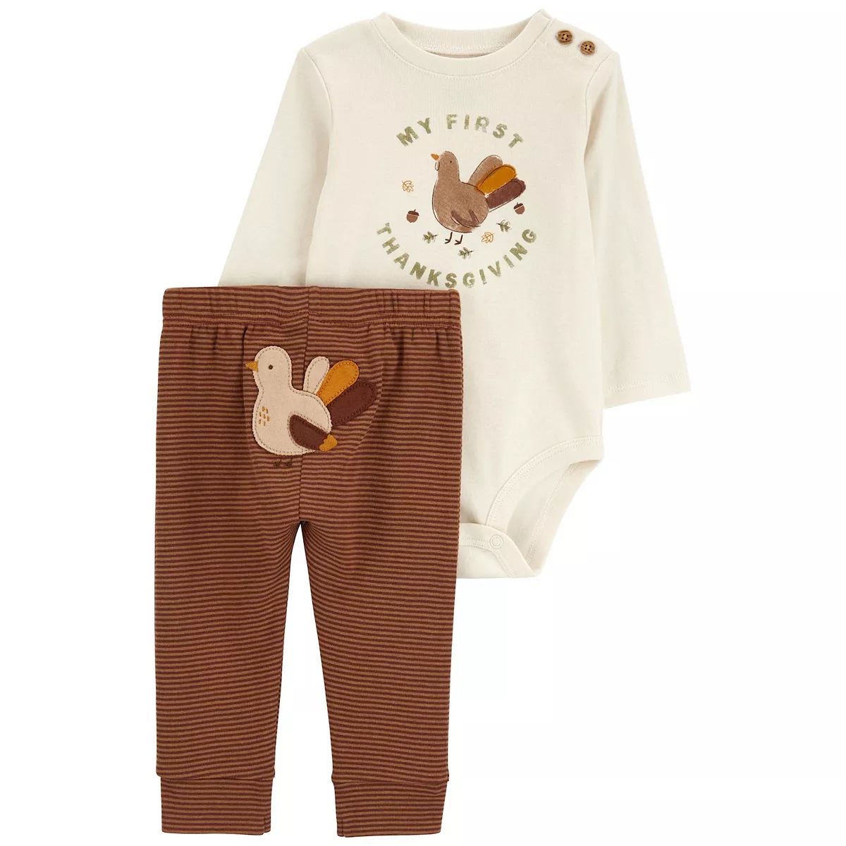 Baby Carter's 2-pc. "My First Thanksgiving" Bodysuit & Pants Set | Kohl's